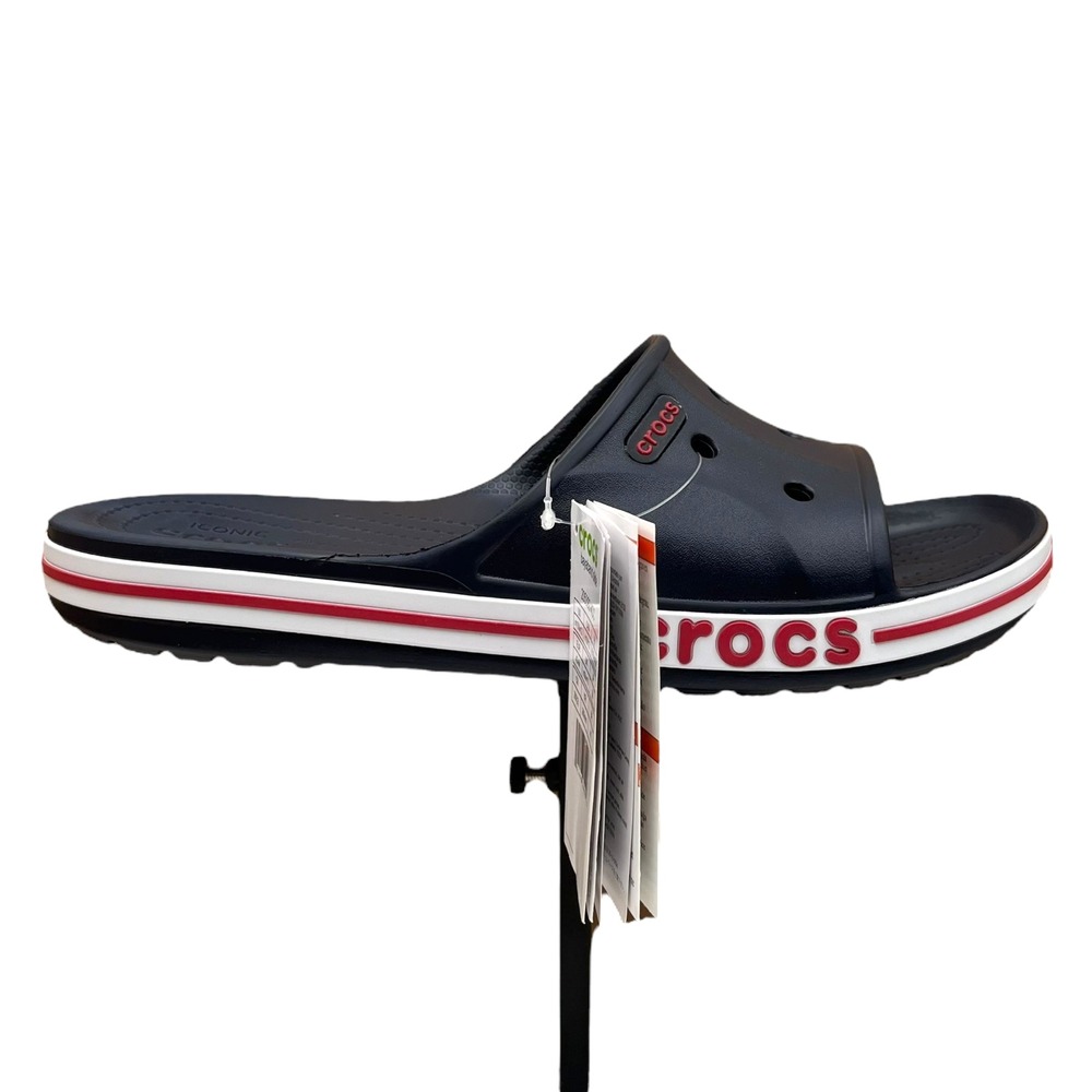 Crocs Bayaband Mens‎ Slide Sandals Size 12 Navy Blue Water Friendly Lightweight